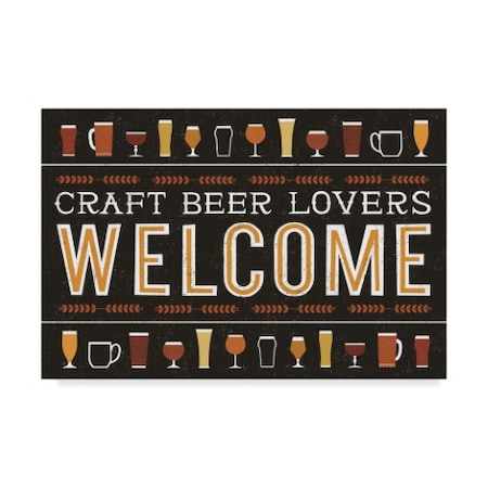 Michael Mullan 'Craft Beer Welcome' Canvas Art,22x32
